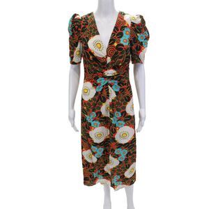 RHODE Womens Maci Dress - Scarlet Aura Blossom Grande Size 0